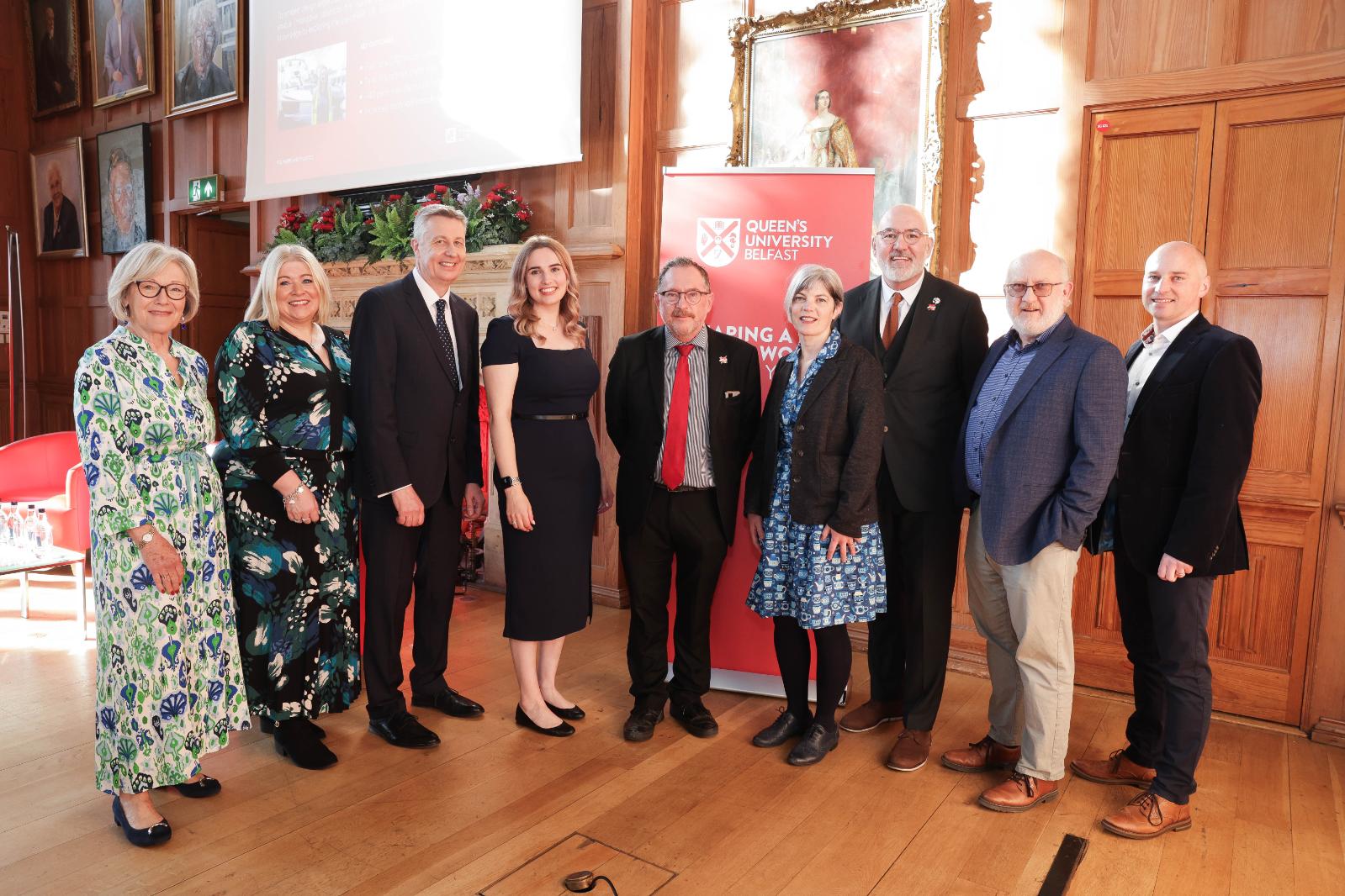 Group of people celebrating KTP at 30 event in Queen's Great Hall